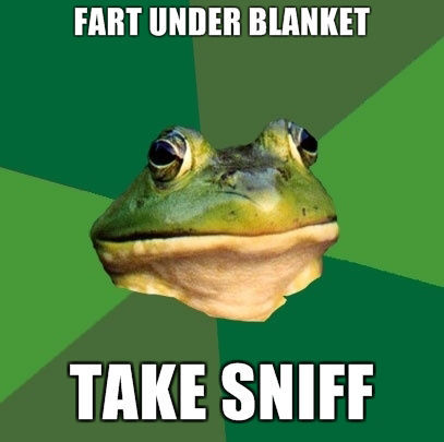 FART UNDER BLANKET TAKE SNIFF